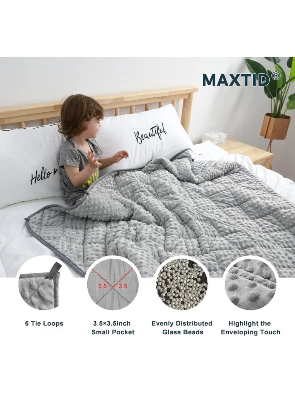 Cozy 3lb Weighted Blanket for Kids, 36